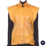 CLAUDE MONTANA POUR IDÉAL CUIR - EARLY 1980'S - VESTE SANS MANCHES