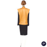 CLAUDE MONTANA POUR IDÉAL CUIR - EARLY 1980'S - VESTE SANS MANCHES