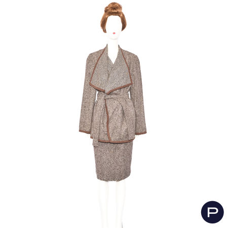 MUGLER - 1980'S - ENSEMBLE, VESTE, JUPE