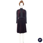 SAINT LAURENT RIVE GAUCHE - AUTOMNE-HIVER 1976/77 - ENSEMBLE, GILET, JUPE