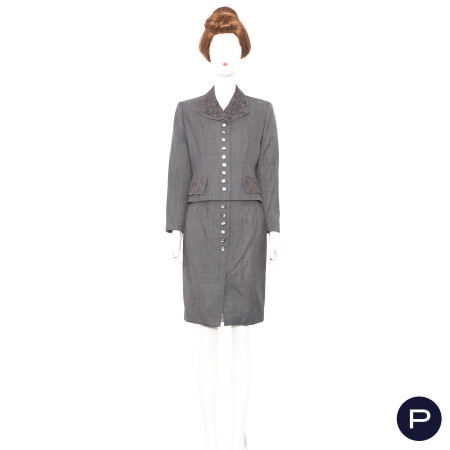 CHRISTIAN DIOR BOUTIQUE X JOHN GALLIANO - CIRCA 1997 - ENSEMBLE, VESTE, JUPE