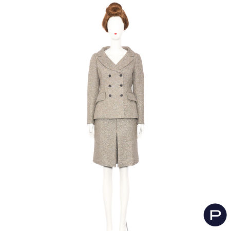 CHRISTIAN DIOR X MARIA GRAZIA CHIURI - CIRCA 2019 - ENSEMBLE, VESTE CROISÉE, JUPE-CULOTTE