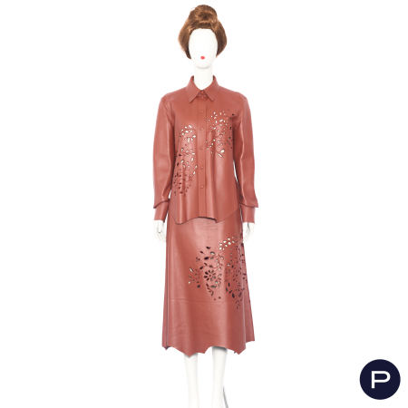 CHLOÉ X GABRIELA HEARST - PRE-FALL 2022 - ENSEMBLE, VESTE-CHEMISE, JUPE