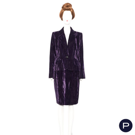 YVES SAINT LAURENT RIVE GAUCHE - CIRCA 1993 - ENSEMBLE, VESTE, JUPE