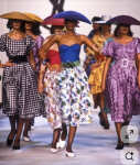 SAINT LAURENT RIVE GAUCHE - PRINTEMPS-ÉTÉ 1987 - ENSEMBLE, CORSAGE, JUPE