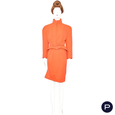 THIERRY MUGLER - CIRCA 1988 - ENSEMBLE, VESTE, HAUT, JUPE
