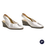 YVES SAINT LAURENT - 1980'S - PAIRE DE SLING-BACK