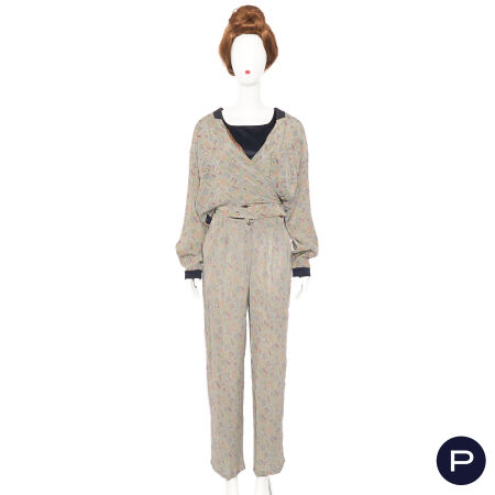JEAN PAUL GAULTIER POUR GIBO - CIRCA 1984 - ENSEMBLE, BLOUSON, PANTALON