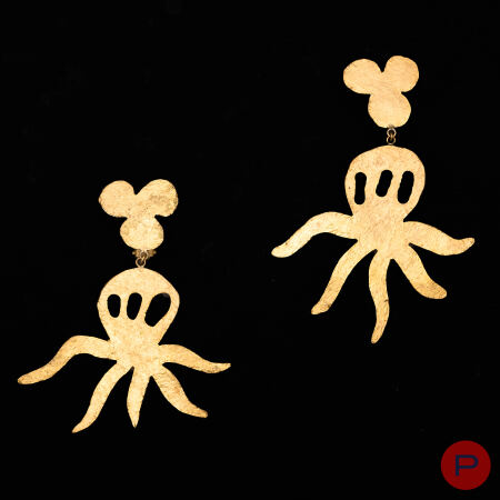 DOROTHÉE BIS - PRINTEMPS-ÉTÉ 1987- PAIRE DE BOUCLES D'OREILLES