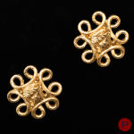 YVES SAINT LAURENT - 1980/90'S- PAIRE DE BOUCLES D'OREILLES