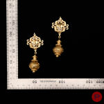 YVES SAINT LAURENT - 1980'S- PAIRE DE BOUCLES D'OREILLES