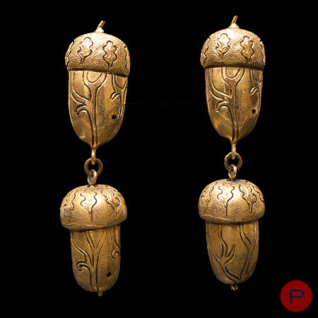 ISABEL CANOVAS - 1990'S- PAIRE DE BOUCLES D'OREILLES