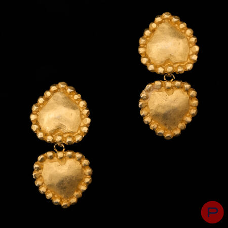 ANONYME - CIRCA 1990- PAIRE DE BOUCLES D'OREILLES