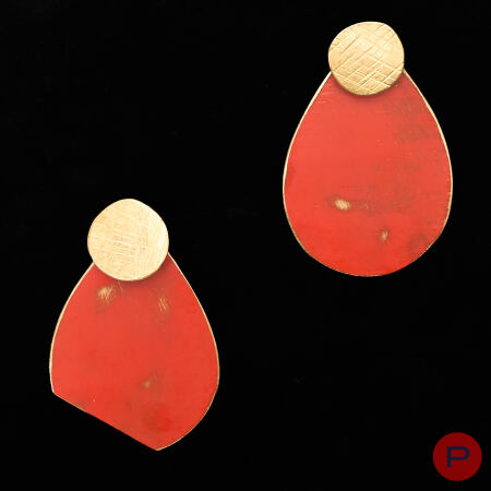 CATHERINE LE GAL- PAIRE DE BOUCLES D'OREILLES