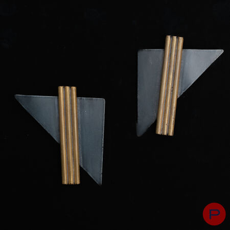 CHRISTIANE BILLET- PAIRE DE BOUCLES D'OREILLES