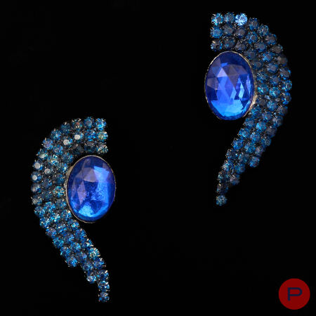 KRIZIA - 1986- PAIRE DE BOUCLES D'OREILLES
