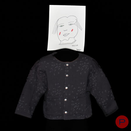 E. DE SENNEVILLE ENFANTS - AUTOMNE-HIVER 1985/86 - CARDIGAN
