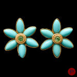 CHRISTIAN LACROIX - 1990'S- PAIRE DE BOUCLES D'OREILLES