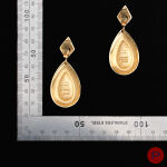 LANVIN - 1980/90'S- PAIRE DE BOUCLES D'OREILLES