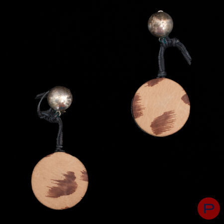 CHRISTIAN ASTUGUEVIEILLE - 1980/90'S- PAIRE DE BOUCLES D'OREILLES