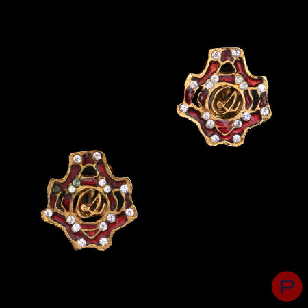 CHRISTIAN LACROIX- PAIRE DE BOUCLES D'OREILLES