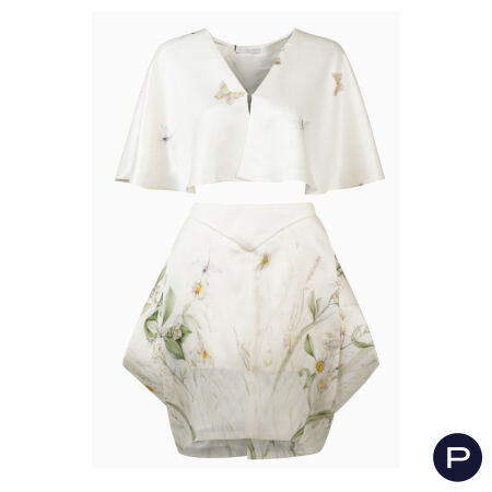 ALEXANDER MCQUEEN - PRINTEMPS-ÉTÉ 2009 - ENSEMBLE, CAPE, JUPE