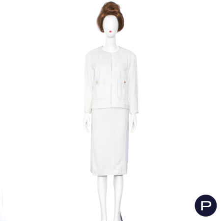 CHANEL BOUTIQUE - 1980'S - ENSEMBLE, VESTE, JUPE