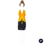 CLAUDE MONTANA - CIRCA 1993 - GILET, JUPE