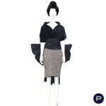 COMME DES GARÇONS NOIR - AUTOMNE-HIVER 1985/86 - ENSEMBLE, HAUT, JUPE