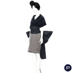 COMME DES GARÇONS NOIR - AUTOMNE-HIVER 1985/86 - ENSEMBLE, HAUT, JUPE