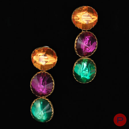 CHANEL - 1960/70'S- PAIRE DE BOUCLES D'OREILLES