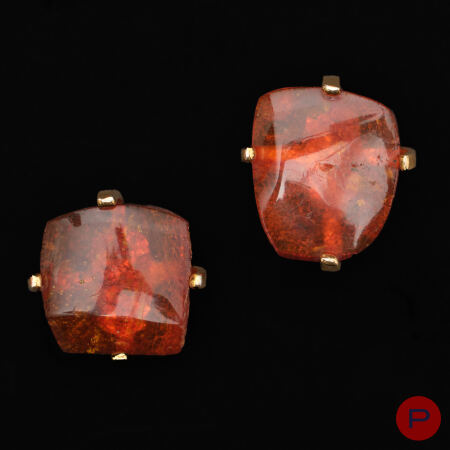 YVES SAINT LAURENT - 1980'S- PAIRE DE BOUCLES D'OREILLES