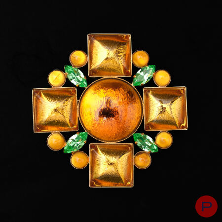 YVES SAINT LAURENT RIVE GAUCHE - 1990'S- BROCHE-PENDENTIF