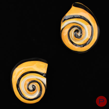 YVES SAINT LAURENT - 1980'S- PAIRE DE BOUCLES D'OREILLES