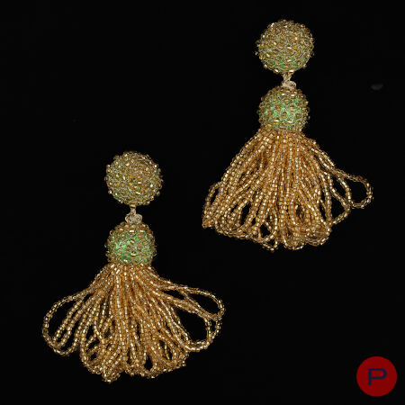 YVES SAINT LAURENT - 1980'S- PAIRE DE BOUCLES D'OREILLES