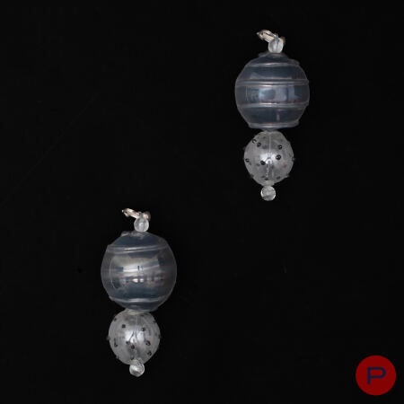 ROBERTO FABRIS X LAURA DE SANTILLANA  - PRINTEMPS-ÉTÉ 1986- PAIRE DE BOUCLES D'OREILLES
