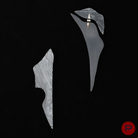 ROBERTO FABRIS X HERVE DOMAR - AUTOMNE-HIVER 1988/89- PAIRE DE BOUCLES D'OREILLES